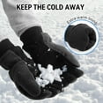 thumbnail image 5 of OZERO Winter Gloves -30°F Cold Proof Deerskin Suede Leather Insulated Water-resistant Windproof Thermal Glove for Driving Hiking Snow Work in Cold Weather - Warm Gifts for Men and Women, 5 of 9