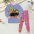 thumbnail image 2 of Paguaki Baby Pajamas Boys Pajamas Toddler Clothes Set Long Sleeve 3D Truck Long Pants Sleepwear Kids Pjs 2T-8T, 2 of 4