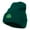 Dk Green, variant on St Patrick's Three Clover Embroidered Long Beanie - Dk Grey OSFM