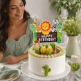 thumbnail image 6 of Jungle Animal Cake Topper,Cute Safari Cartoon Decorative Large Cake Pick with Green Leaves for Birthday Celebration and Party Supply, 6 of 7