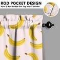 thumbnail image 5 of Kitchen Curtains 36 Inch Short - 3 Panel Set Banana Print, Rod Pocket Window Curtains 100% Polyester, Tropical Fruit Valance for Farmhouse, Cafe, Living Room, Bedroom, Easy Wash, 5 of 6