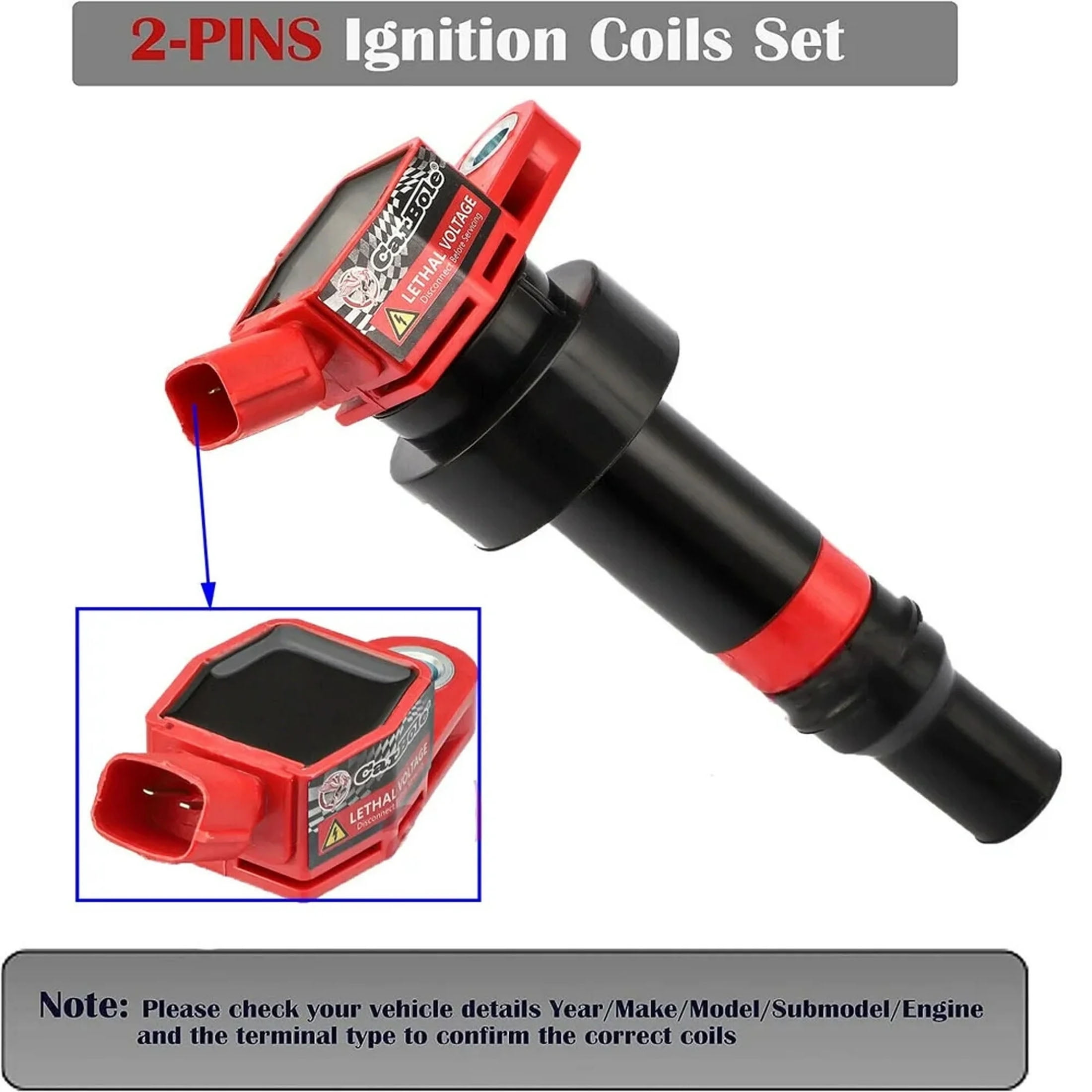 Set of 4 Ignition Coils pack and Spark Plugs UF652 Compatible with Hyundai Kia Dodge Accent Veloster Rio Soul Attitude - L4 1.6L