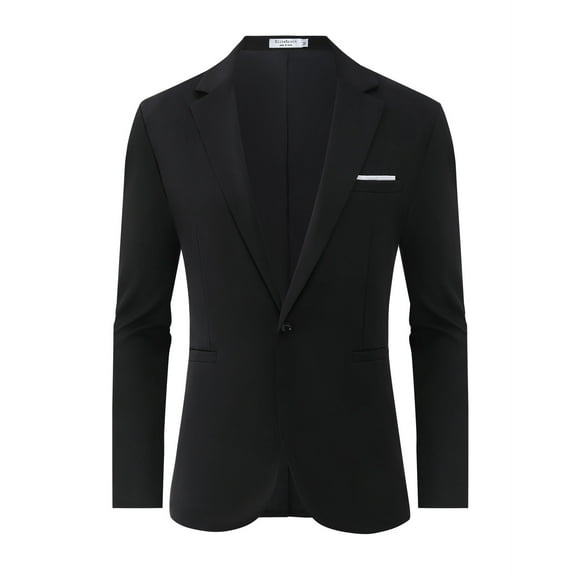 Men's Casual Blazer Jacket One Button Suit Jackets Lightweight Slim Fit Sport Coat