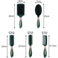 thumbnail image 2 of BEMS-5 piezas (verde) Juego de cepillos para el cabello masaje antiestático peine ovalado aire, 2 of 5