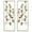 Gold Cutout Solid Floral Rectangle S/2 12"W, 34"H, variant on DecMode Gold Metal Cutout Floral Wall Decor with White Accents