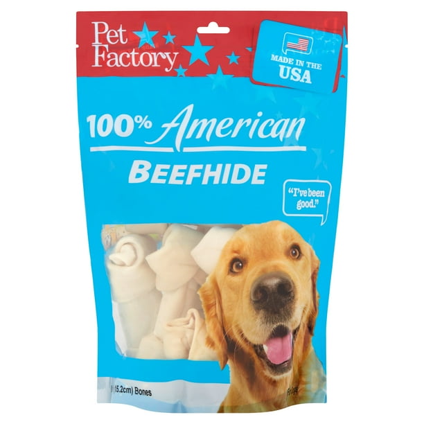 Pet Factory American Value Chews Beefhide Bones Dog Chews (8 Count
