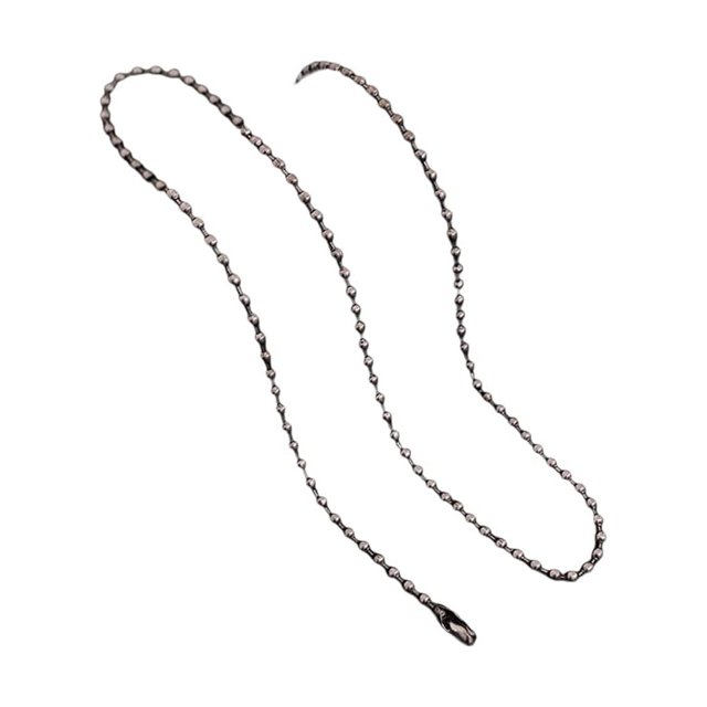 Guardurnaity Collar Bola Cuentas Colgante Gargantilla Cadenas de moda delicadas Llavero Cadena Joyería Mujeres Hombres Regalos Autoensamblaje Ropa, zapatos y accesorios Miscelánea Negro 60 cm/2.4 mm