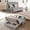 Stone Gray, variant on 60" 3 in 1 Pull Out Sofa Bed, Full Size Convertible Sleeper Loveseat with Storage, Trundle & 2 Pillows, for Living Room/Dorm/Bedroom/Office/RV