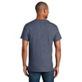 thumbnail image 3 of Gildan Men Lightweight T-Shirt, Softstyle Short Sleeve Crafting Tee - Heather Navy, Sizes S-3XL, 65/35 Poly/Cotton, 3 of 6