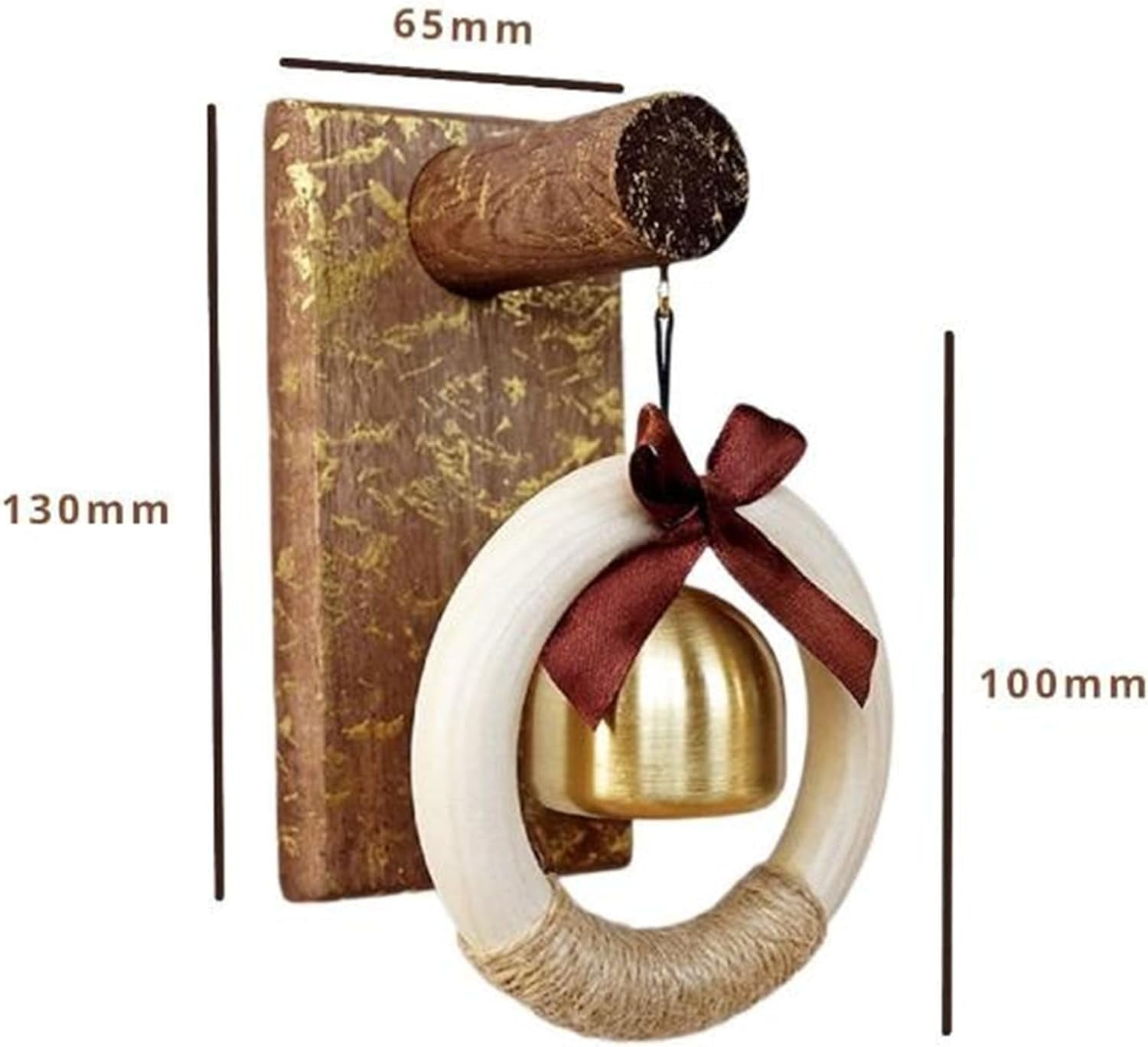 Hangable Door Bell | Bow Design Brass Door Open Chime | Loud Door Bell, Entry Alert Chime, Indoor Ornament for Home Workplace Store Rest