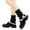 Black, variant on HNMKIU Women's Elegant Button Detail Knit Leg Warmers for Fall and Winter Cold Weather Comfort GY2,One Size