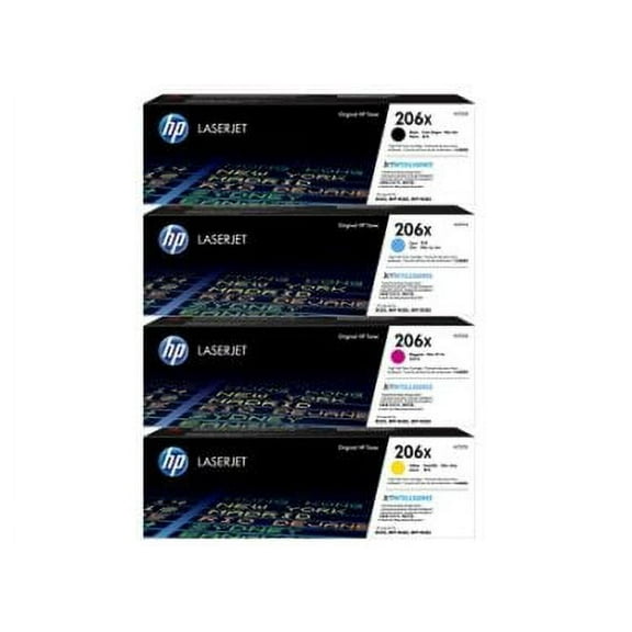 Original 206X  High Yield Black Cyan Yellow Magenta  Toner  Cartridge Set - 4PK