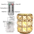thumbnail image 2 of FSLiving K9 Crystal Table Lamp Battery-Powered with TX Control Stepless Dimming Smart Fairy Lights G9 Iron Base Antique Table Light 3000K Christmas Gift Bulbs Included Wedding Party Camping Trip, 2 of 7