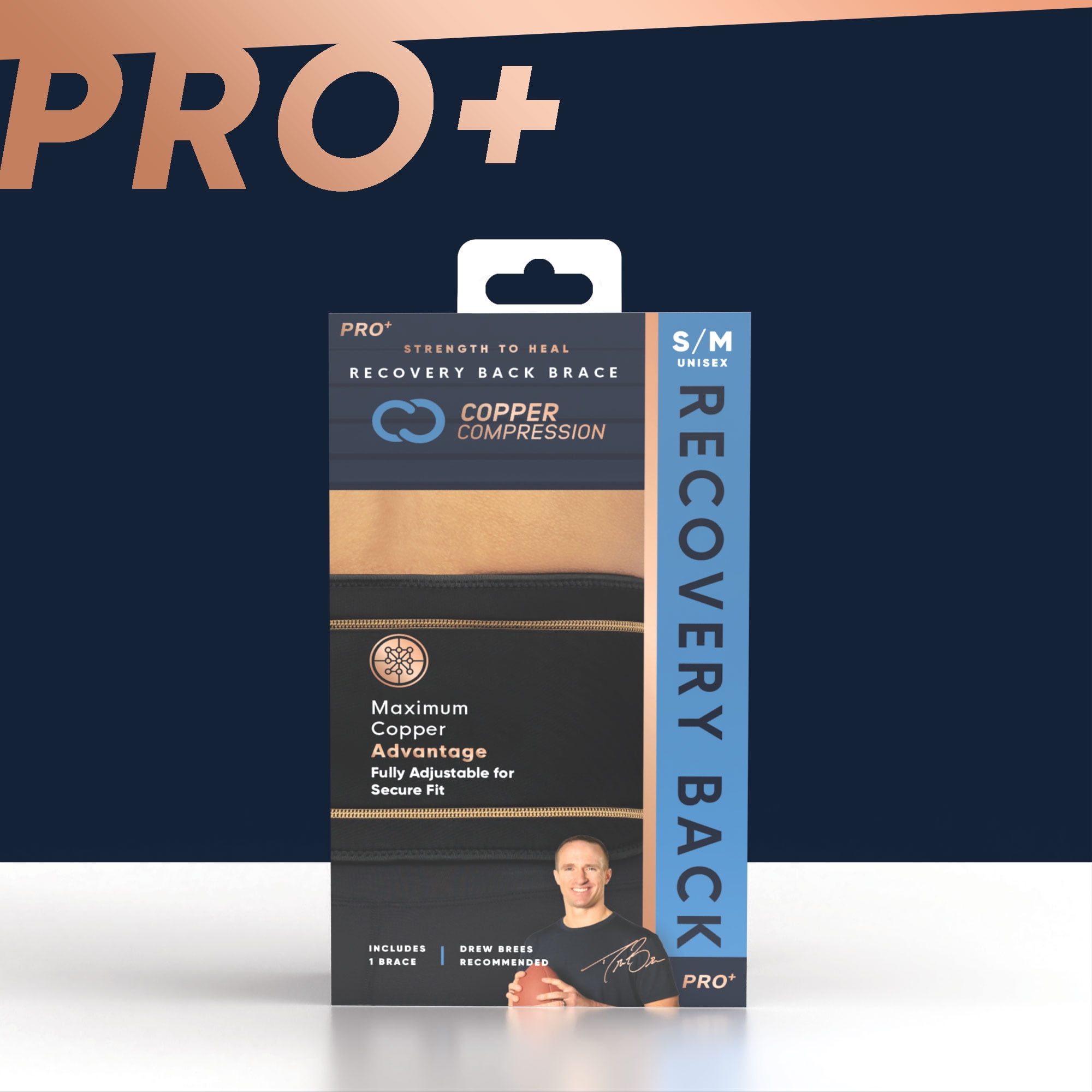 Copper Compression PRO+ Lumbar Back Brace for Pain Relief