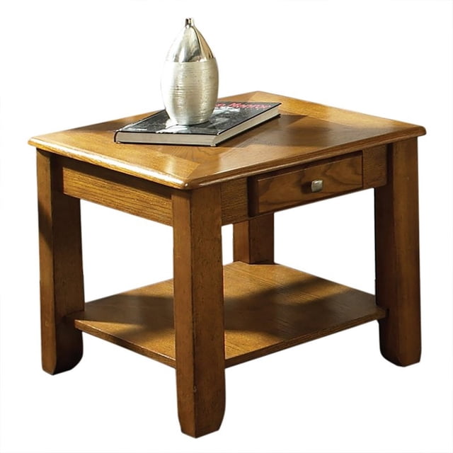 Steve Silver Nelson Wood End Table in Golden Oak