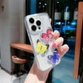 thumbnail image 6 of Compatible iPhone 13 Pro Max Butterfly Case, Flexible Cute 3D Butterfly Soft TPU Glitter Clear Women Girls Shockproof Protect Cover Case for iPhone 13 Pro Max 6.7", 6 of 6