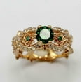 thumbnail image 3 of HeartsAndYou 2ct Natural Emerald Diamond Stylish Celtic Star Design Ring 14k REAL Yellow Gold, 3 of 9