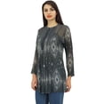thumbnail image 6 of Phagun Women's Causal Black Digital Printed Full Sleeve Loose Tunic Top Wear-4, 6 of 8
