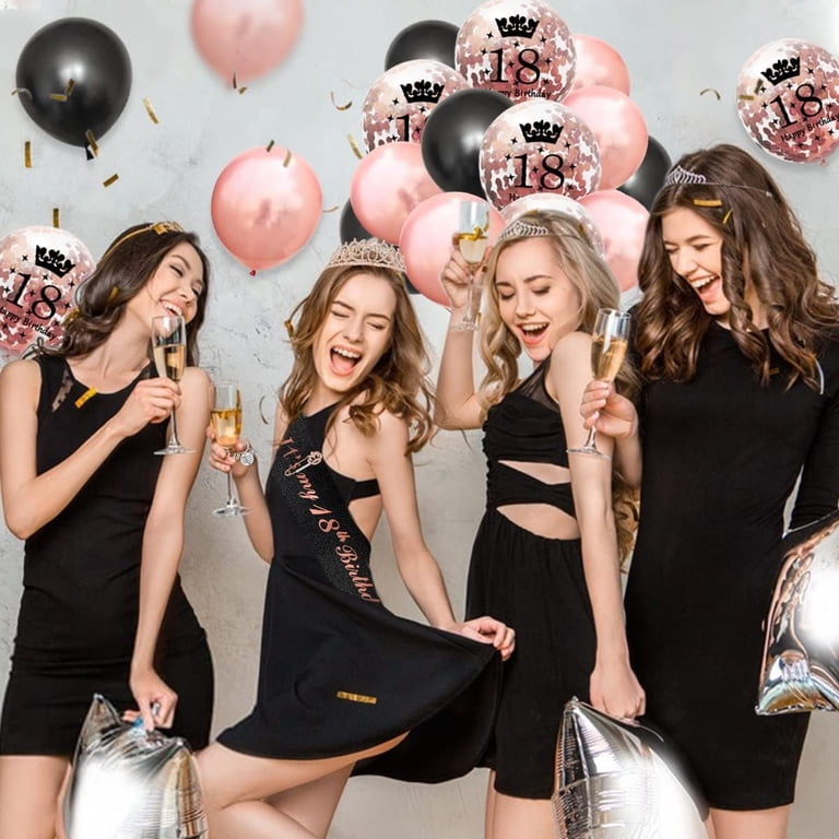 little black dress party decorations Black Silver Ombre Paper Circle Garland: Halloween Party Decor