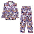 thumbnail image 6 of FOR U DESIGNS Halloween Pumpkin Ghost Pajama Sets for Women 2 Piece Button Up Shirt Womens Nightwear Sets Button Front Sleepwear Size 4XL Long Sleeve Pants and Tops, 6 of 7