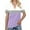 Light Purple, variant on Ladies' Short Sleeved V Neck Shirt Leisure and Work Comfortable, Fashionable Design Easy to Match Sizes S XXL