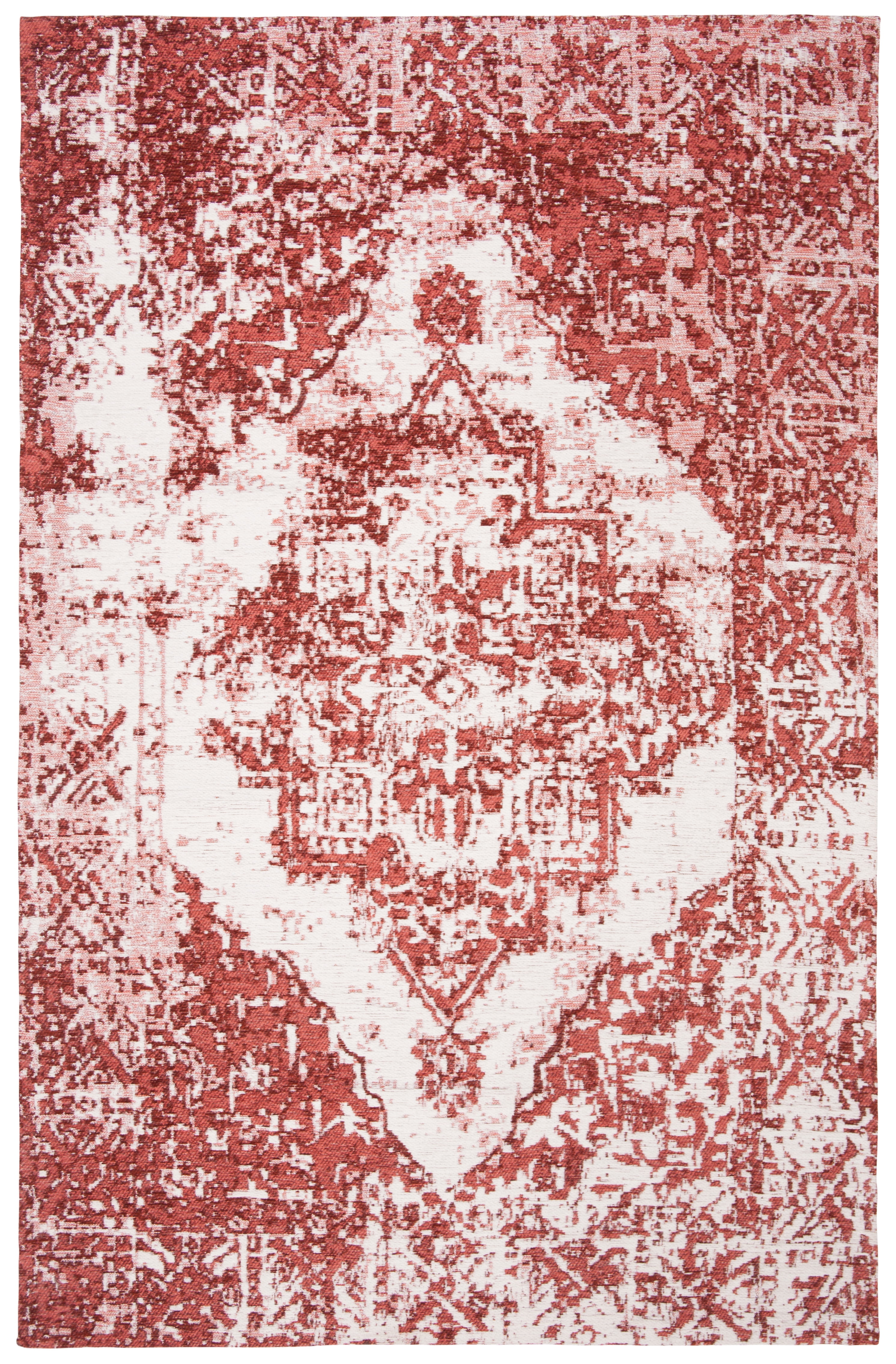 SAFAVIEH Classic Vintage Giuseppe Overdyed Area Rug, Rust/Ivory, 6' x 9'