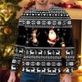 thumbnail image 2 of NLLSHGJ Chandail à Capuche Gris Homme Sans Cordon Automne et Hiver Tendance Décontractée Imprimé de Noël Chandail Col Rond Chandail à Capuche Homme chandail Graphique Chandail à Capuche Homme chandail Amusant, 2 of 4