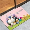 thumbnail image 2 of Easter Bunny Egg Decor Rug 100% Polyester Indoor Area Rug for Living Room Playroom Entryway Holiday Decor, 2 of 6