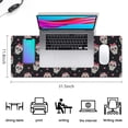thumbnail image 5 of Long Mouse Pads for Desk,Black Pink Skull Pattern Desk Mats on Top Of Desks, Desk Mouse Pad Extra Large with 3mm Non-Slip Base and Stitched Edge for Gaming,Office,Work,Home 31.5"x11.8", 5 of 6