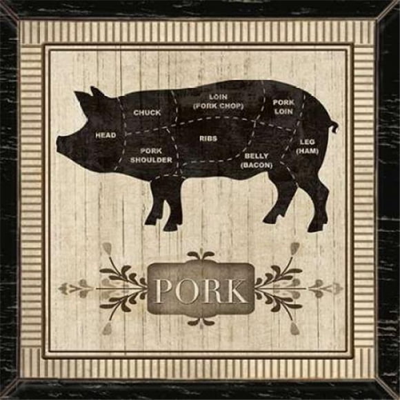 Bon Art PDXPB26276LARGE Affiche de Porc Imprimé par Piper Ballantyne&44; 24 x 24 - Grand