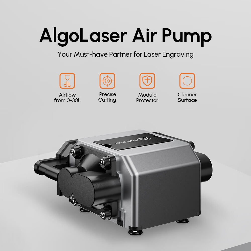 AlgoLa/ser Air Puump for La/ser Cutter and Engraver, Adjustable 30L/Min Air Compressor Air Assist, Remove Smoke and Dust, Protect la/ser Lens