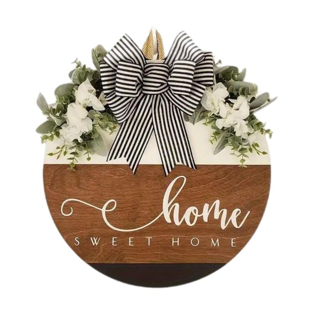 Señal de bienvenida de la puerta delantera Sweet Home Sign de 30 cm Decoración de la pared de la placa Bienvenida de la placa para fiestas patio