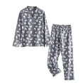 thumbnail image 2 of FCLoft Women's Winter Brushed Cotton Pajama Set - XL-3XL Flannel Button Top & Pants, Cozy Loungewear, 2 of 9