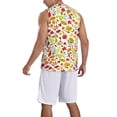 thumbnail image 2 of Honeii Colorful Leaves print basktball shirt for men and women, Unisex basketball jersey for Theme party-4X-Large, 2 of 6