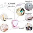 thumbnail image 4 of Pink Desk Lamp for Girls Bedroom Cute Desk Lamp 6 in 1 Eye-Caring Study Table Lamp for Kids Girls Women College Dorm Bedroom Reading,Stepless Dimming, 4 of 6