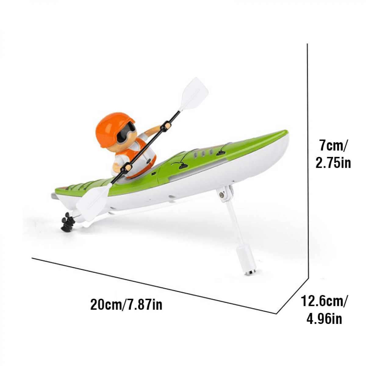 Remote Control Boat for Kids, RC Kayak Boat with LED Lights with Paddle for Lake River Pool and Bathtub -Balance Water Toys for Boys and Girls