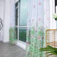 thumbnail image 4 of Worallymy gasa Floral para puerta ventana barra bolsillo Panel de cortina sala de estar cortina transparente cenefas cortinas para ventana Worallymy JD735816185, 4 of 6