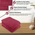 thumbnail image 3 of Bath Mat Floor Towel Set - Absorbent Cotton Hotel Spa Shower/Bathtub Mats [Not a Bathroom Rug] (Burgandy, 2 Pack (22"x34")), 3 of 6