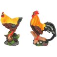 thumbnail image 2 of Ensemble de Décorations en Pot de Jardin de Poulet de Simulation de Poule de Coq de Résine, 2 of 7