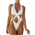 thumbnail image 2 of VKEKIEO One-Piece Plus Size Swimsuit For Women Wire-Free Solid M, 2 of 9