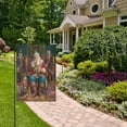 thumbnail image 2 of 12x18 inch Double-Sided Garden Flags Banners Vibrant Outdoor Decor for House Patio Outdoor Santa Eating Cookies, 2 of 6