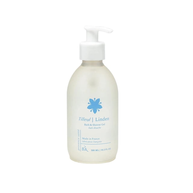 Gel de ducha Provence Sante – Limpiador y nutritivo profundo gel de baño extra hidratante piel sensible seca áspera limpia e hidrata 10.2 oz (tilo)