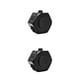 thumbnail image 4 of Vogacara Color Sólido 7 en 1 Niños Adultos Estudiante Escuela Oficina Descompresión Stress Reliever Juguete Juguete Negro Negro 2piezas, 4 of 6