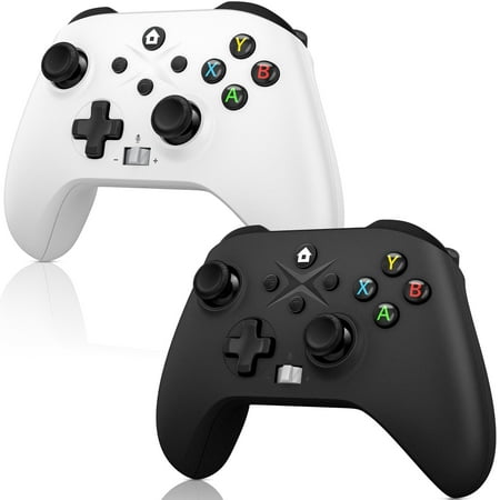 Powtree 2 Pack Wireless Xbox Controller for Xbox One, Support Turbo Function with Mapping Button, Compatible with Xbox One, XboxOne X/S, Xbox Series X/S ,Windows PC (Black and White)