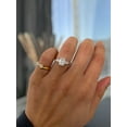 thumbnail image 4 of 2.00Ct Emerald Lab-Grown Diamond Engagement Ring, Round & Pear Side Accent, 10K White Gold, US 5, 4 of 7