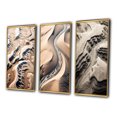 thumbnail image 3 of Designart "Desert Oasis Rivers among Eternal Dunes II" Desert Framed Wall Art Set Of 3 - White Global Frame Gallery Set For Office Decor, 3 of 6