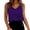Purple, variant on Ladies' Casual Solid Color Shirt Sleeveless Polyester