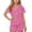 Hot Pink, variant on Girls' Pajama Sets 2 Piece, Short Sleeve Breathable Casual Kids' Summer Sleepwear Hot Pink Size 10-12