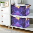 thumbnail image 2 of Yayeee Foldable Storage Basket for Shelves with Handles Set of 2 Waterproof Cloth Bins, Blue Road, 2 of 7