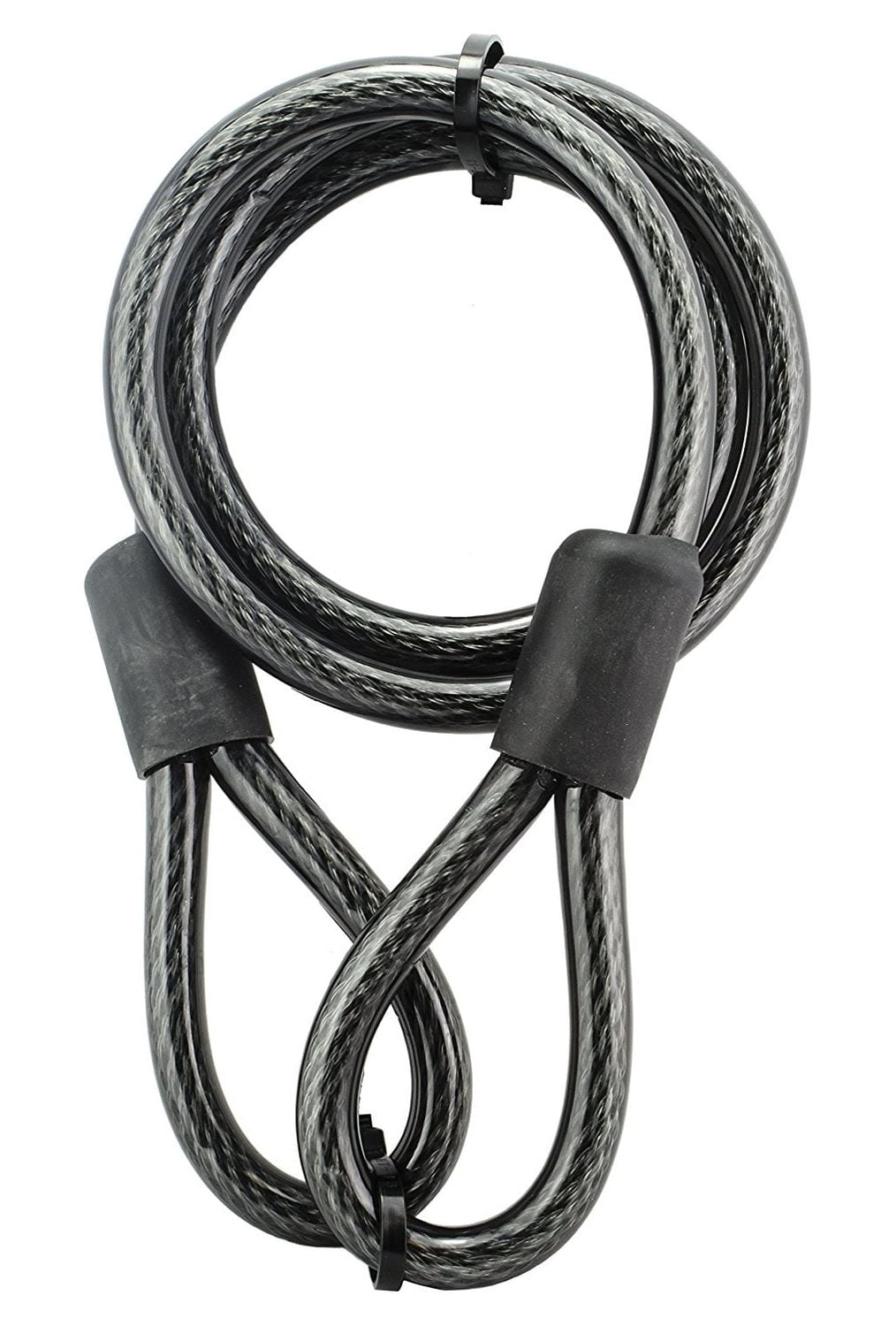 Lumintrail 12mm (1/2 inch) Heavy-Duty Security Cable, Vinyl Coated Braided Steel with Sealed Looped Ends (4', 7', 15' or 30')